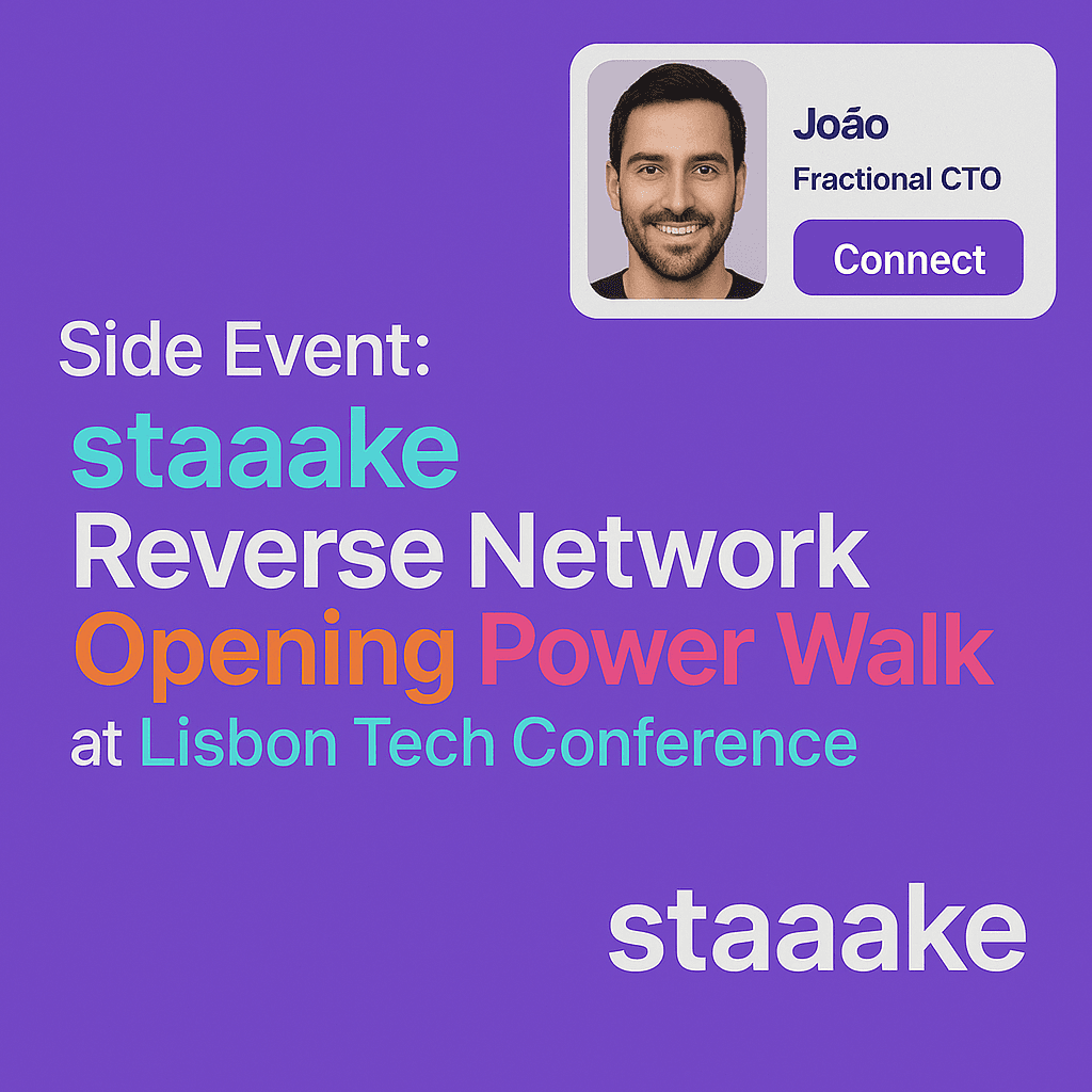 Side Event: staaake Reverse Network Opening Power Walk at Lisbon AI/Tech Conference